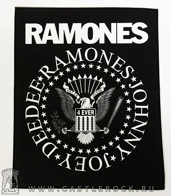 нашивка на спину ramones (надпись герб)
