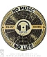 табличка no music no life (виниловая пластинка, круглая)