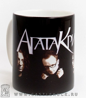 кружка агата кристи (группа, черный фон)