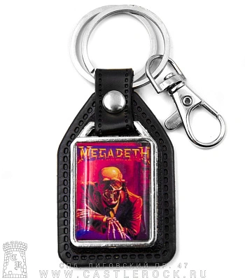 брелок прямоугольный на подкладке megadeth "peace sells... but who's buying?"