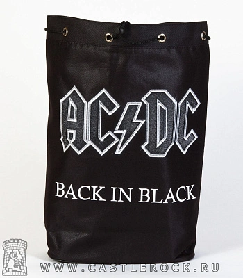 торба ac/dc "back in black" (принт серый)