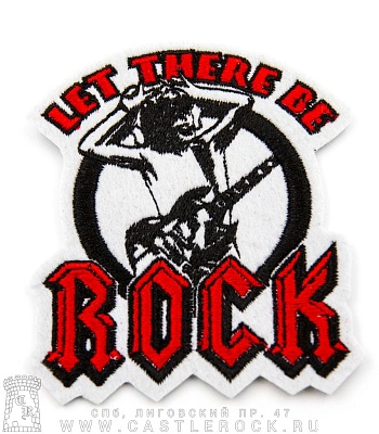 нашивка ac/dc "let there be rock" (вышивка)