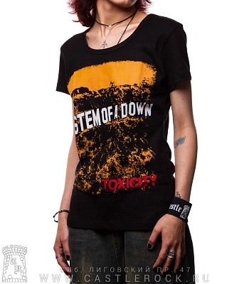 женская футболка system of a down "toxicity"