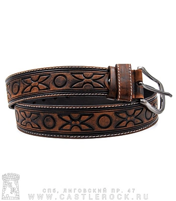 ремень кожаный xoxoxo (коричневый)