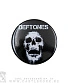 значок deftones (череп, ч/б)