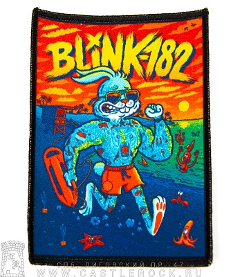 нашивка blink-182 (кролик на пляже)