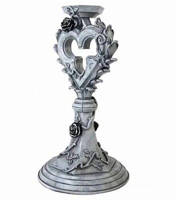 подсвечник сердце с розами