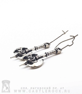 серьги alchemy gothic (алхимия готик) e5 double axe miniatures
