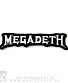 нашивка megadeth (лого белое, вышивка)