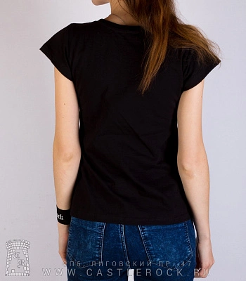 женская футболка prodigy (оранжевая надпись)