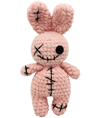 игрушка интерьерная заяц вуду (розовая)