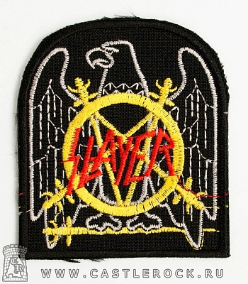 нашивка slayer (орел, яркая, вышивка)