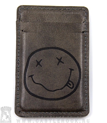 кардхолдер с гравировкой nirvana kurt cobain (ручная работа)