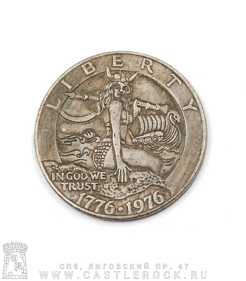 монета сувенирная крупная liberty воительница "in god we trust"