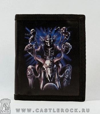кошелек скелет байкера (к/з)