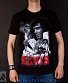 футболка elvis presley (портрет ч/б, надпись красная)