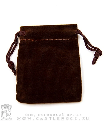 мешочек бархатный коричневый (маленький)