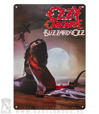 табличка ozzy osbourne "blizzard of ozz"