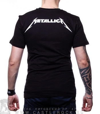 футболка metallica "ride the lightning" (принт синий)