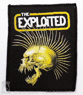 нашивка exploited (лого череп желтое)