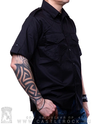 рубашка с коротким рукавом черная