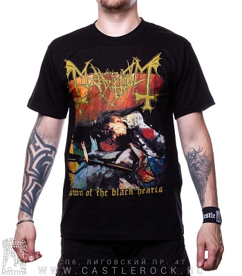 футболка mayhem "dawn of the black hearts" (принт насыщенный)