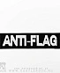 нашивка термо anti-flag (лого белое, вышивка)