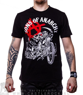 футболка sons of anarchy (смерть на байке)