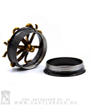 Плаг Сталь Тонкостенный Черный Кракен (с внутренней резьбой) 22 мм