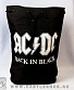 торба ac/dc "back in black" (принт белый)