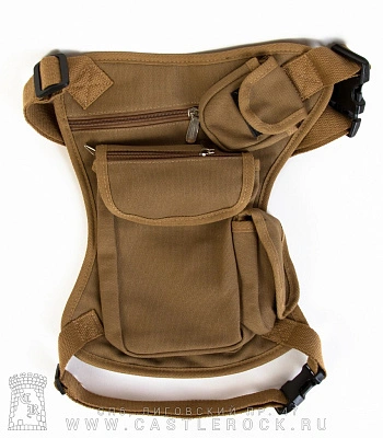 сумка на бедро текстиль полотно (песочная)