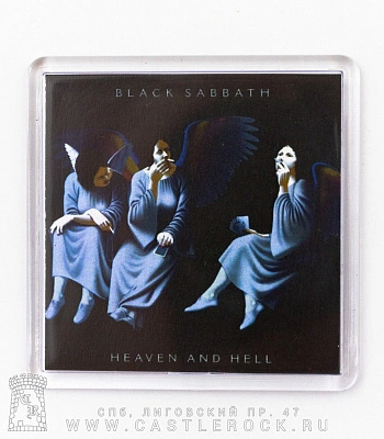 магнит квадратный black sabbath "heaven and hell"