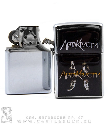 зажигалка цветная агата кристи (группа, черный фон)