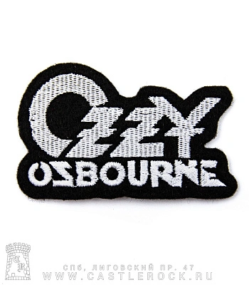 нашивка ozzy osbourne (лого белое, вышивка)