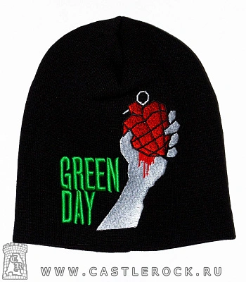 шапка с вышивкой green day "american idiot"