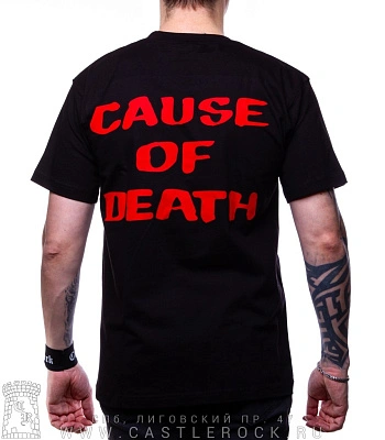 футболка obituary "cause of death" (кант)
