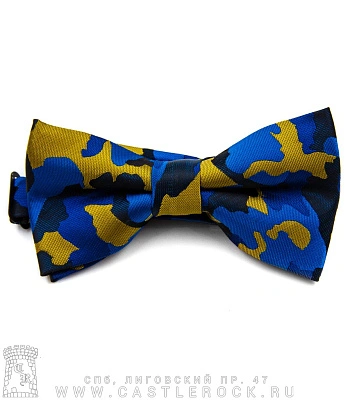галстук-бабочка камуфляж синий