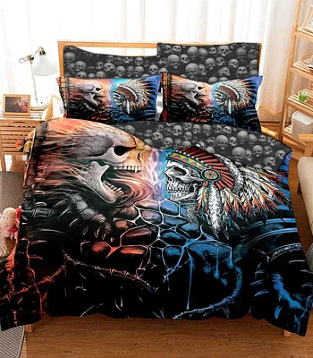 комплект постельного белья призрачный гонщик и череп индейца