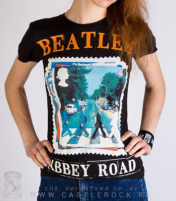 женская футболка beatles "abbey road" (марки)