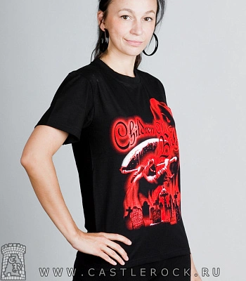 футболка children of bodom (принт красный)