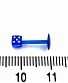 Лабрет Биофлекс с Игральной Костью (синий) 1,2 х 8 х 3