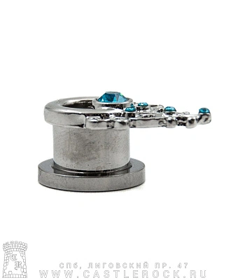 Тоннель Сталь Кружево (стразы) 10 мм