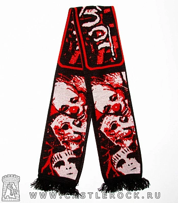 шарф slipknot (маски, принт красный)