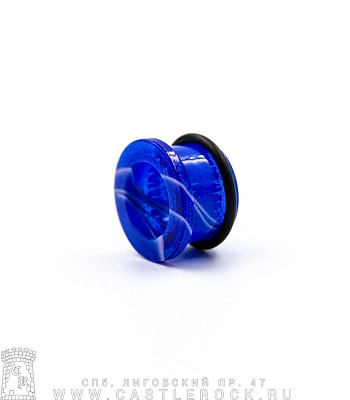 Тоннель Акрил Синий (с резинкой) 16 мм