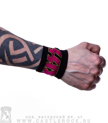 напульсник трикотажный kiss (лого розовое)