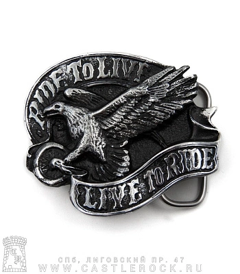 пряжка орел "ride to live. live to ride"