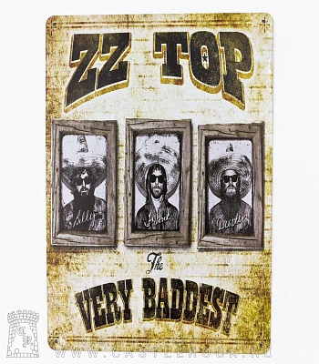 табличка zz top "the very baddest"