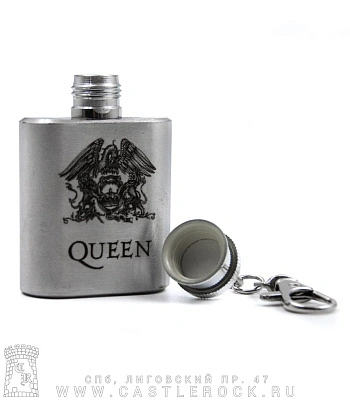 брелок фляга с гравировкой queen