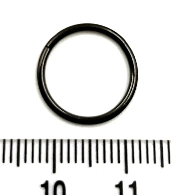 Сегментное Кольцо Кликер Сталь Черное 1,2 х 12