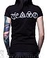 женская футболка led zeppelin (дирижабль ч/б)